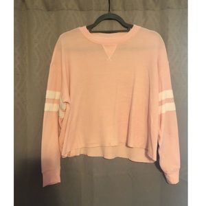 Hollister long sleeved cropped ribbed tee